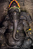 The great Chola temples of Tamil Nadu - The Brihadishwara Temple of Thanjavur. Sculptures of deities inside eastern wall of the colonnaded cloister. 